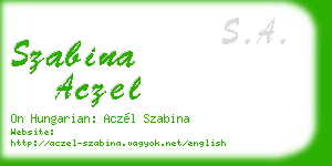 szabina aczel business card